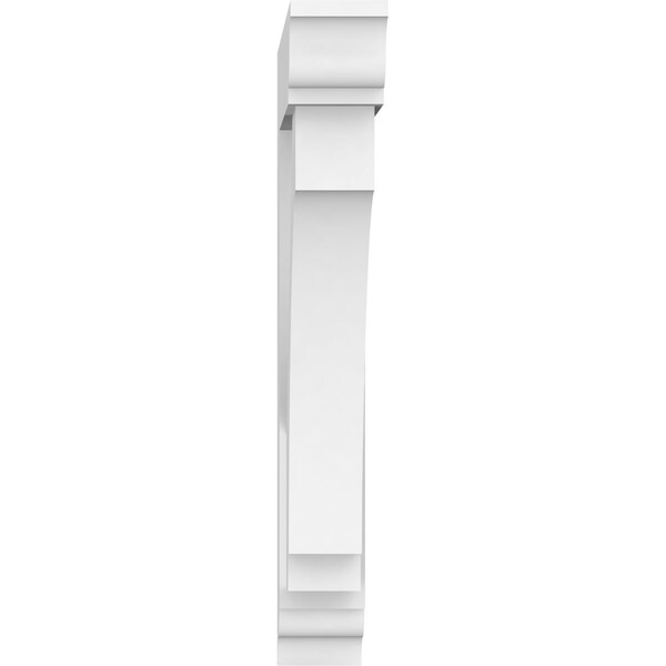 Standard Imperial Architectural Grade PVC Bracket With Traditional Ends, 3W X 16D X 22H